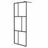Walk-in suihkuseinä karkaistu lasi musta 80x195 cm