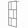Walk-in suihkuseinä karkaistu lasi musta 90x195 cm