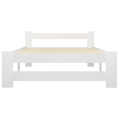 Valkoinen sängynrunko Carani 90x200cm (mänty)