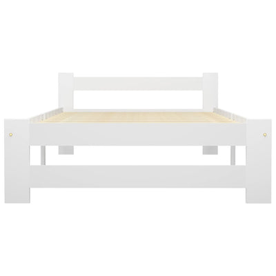Valkoinen sängynrunko Carani 100x200cm (mänty)