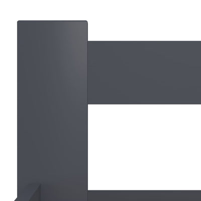 Tummanharmaa sängynrunko Carani 140x200cm (mänty)