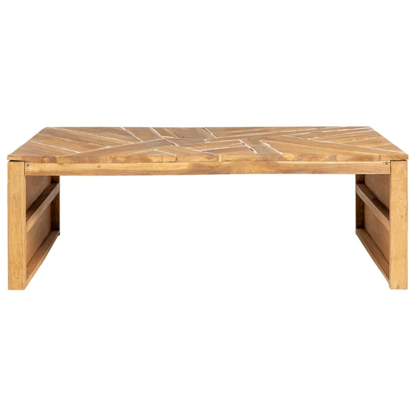 Sohvapöytä eroosio täysi tiikki Liam 110x35x38cm