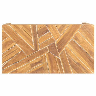 Sohvapöytä eroosio täysi tiikki 110x35x38 cm