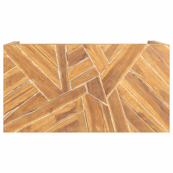 Sohvapöytä eroosio täysi tiikki Liam 110x35x38cm