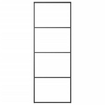 Musta liukuovi alumiini ja esg-lasi Cretu 76x205cm