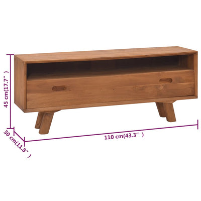 TV-taso 110x30x45 cm täysi tiikki