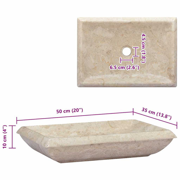 Pesuallas kerma 50x35x10 cm marmori