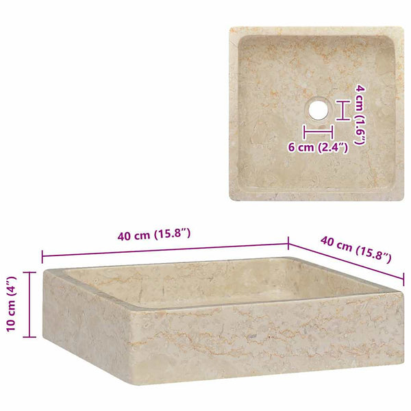 Pesuallas kerma 40x40x10 cm marmori
