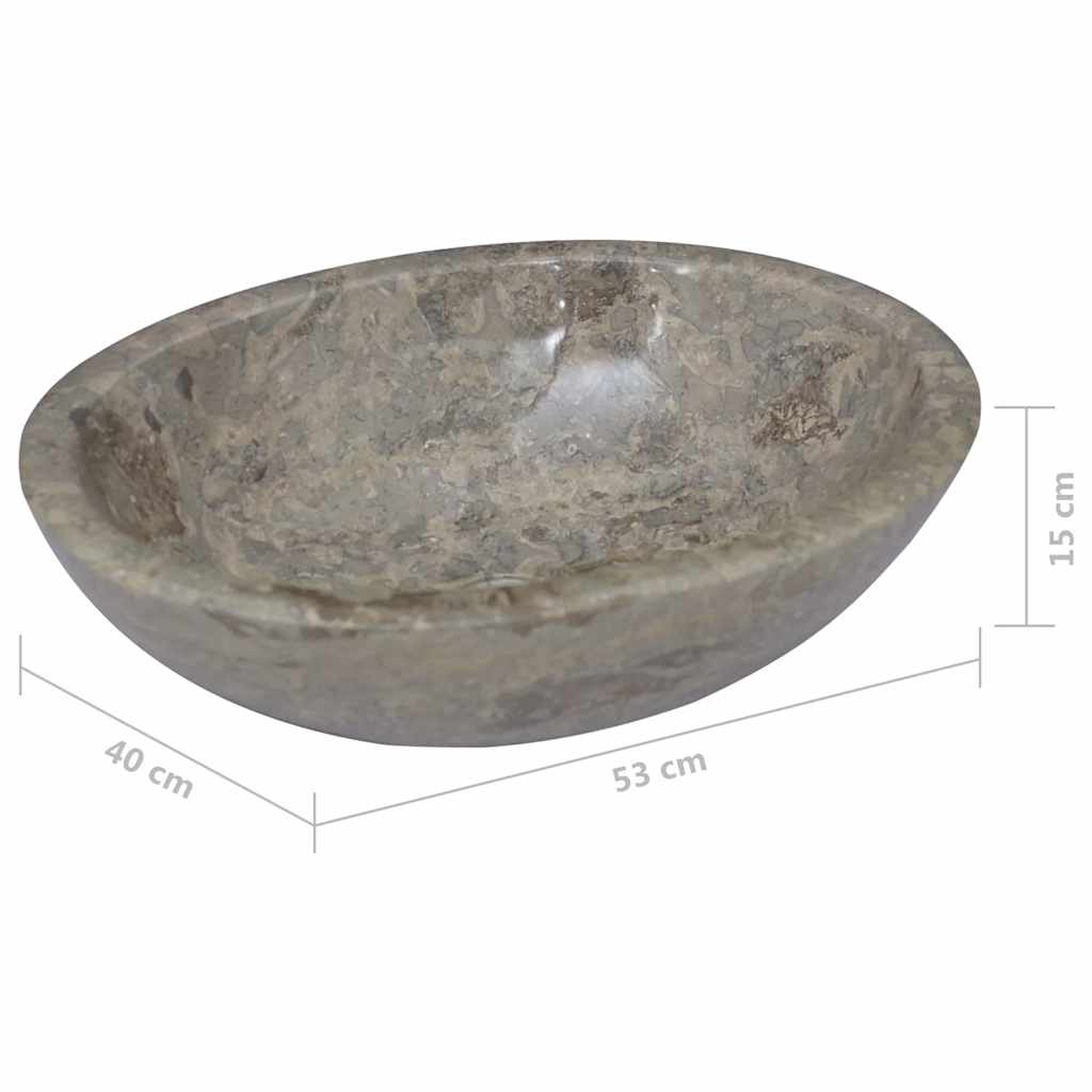 Pesuallas harmaa 53x40x15 cm marmori