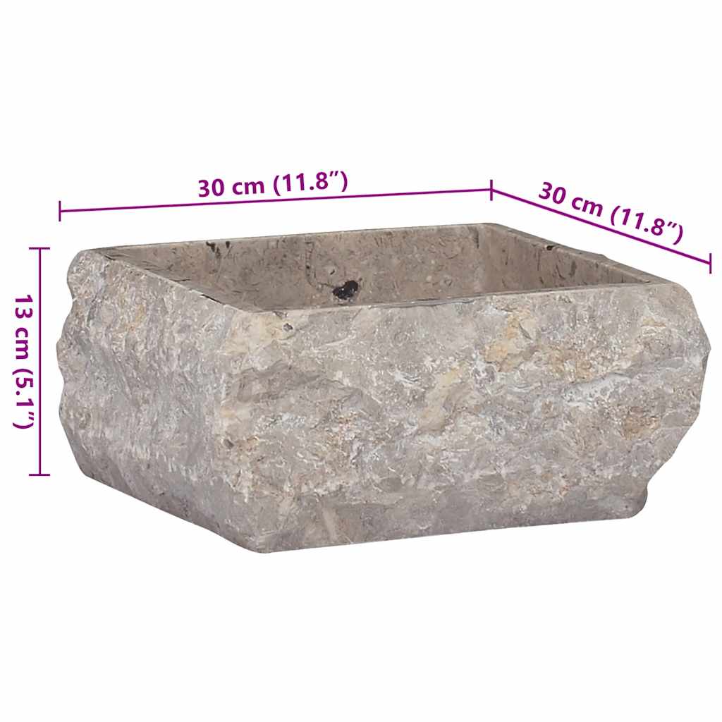 Pesuallas harmaa 30x30x13 cm marmori