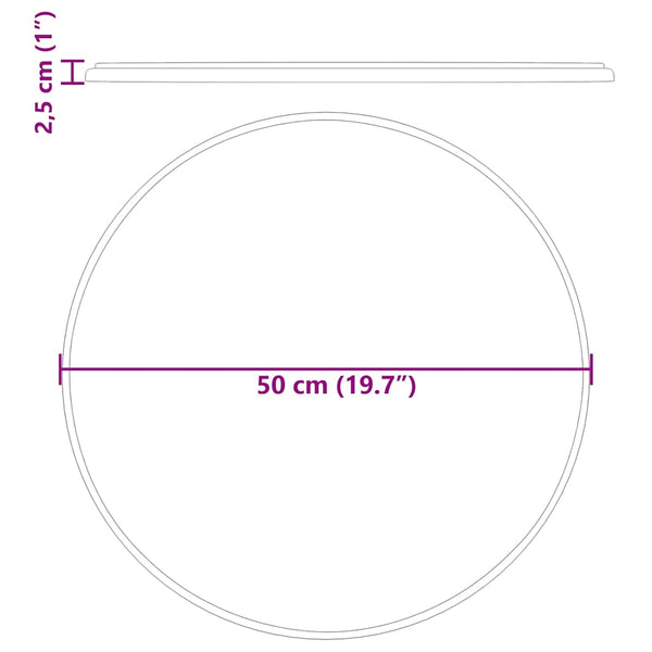 Pöytälevy kerma Ø50x2,5 cm marmori