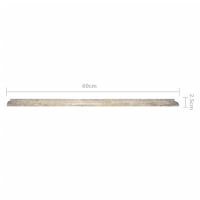 Pöytälevy harmaa Ø60x2,5 cm marmori