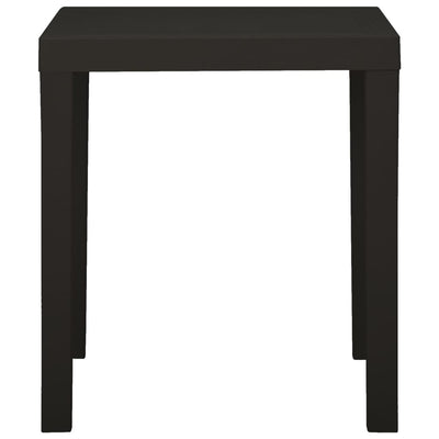 Puutarhapöytä antrasiitti 79x65x72 cm muovi