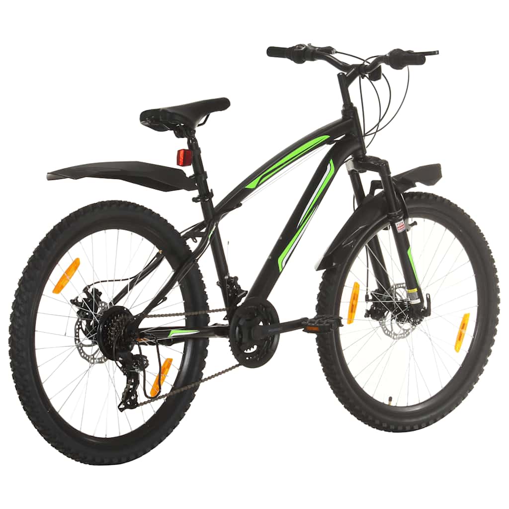 Maastopyörä 21 vaihdetta 26" renkaat 46 cm runko musta