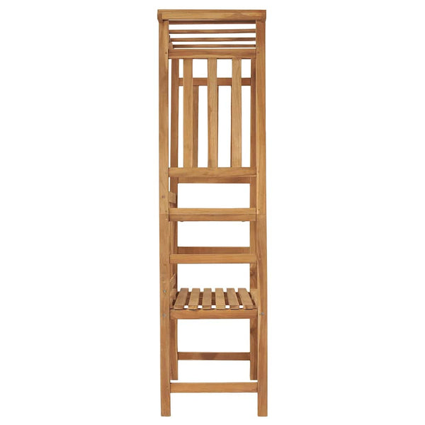 Puutarhapenkki pergolalla 115 cm täysi tiikki