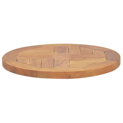 Pöytälevy täysi tiikki pyöreä 2,5 cm 40 cm