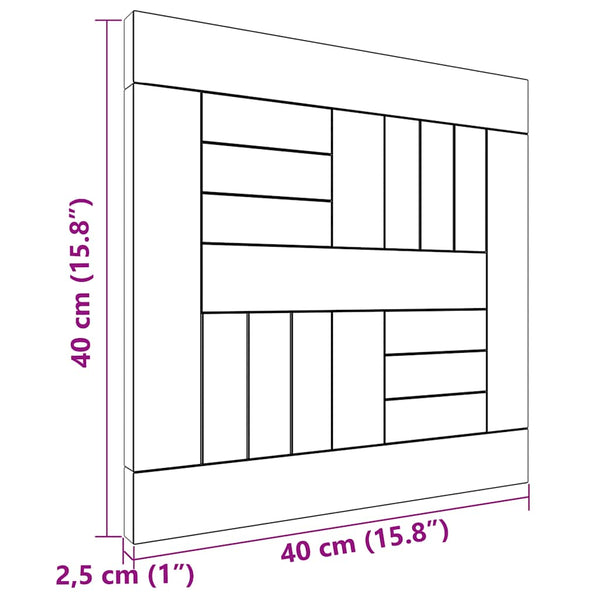 Neliönmuotoinen pöytälevy Leba 40x40x2,5cm (tiikki)