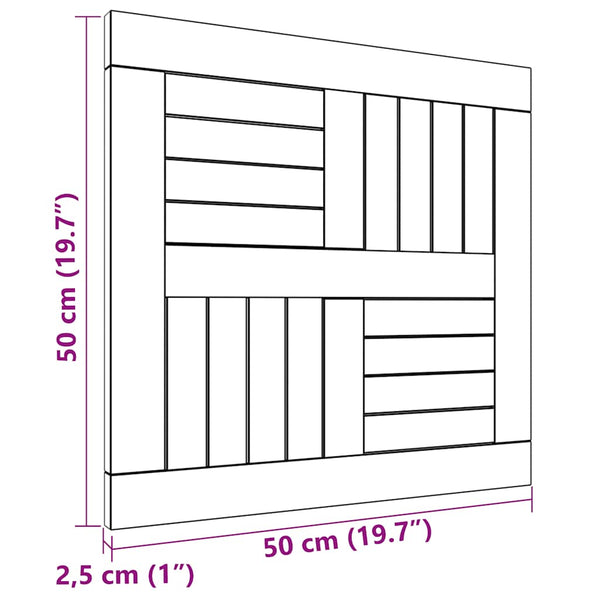 Neliönmuotoinen pöytälevy Leba 50x50x2,5cm (tiikki)