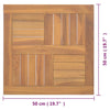 Neliönmuotoinen pöytälevy 50x50x2,5 cm täysi tiikki