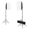 Valokuvastudiosarja softbox-valot, taustakangas ja heijastin