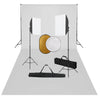 Valokuvastudiosarja softbox-valot, taustakangas ja heijastin