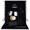 Valokuvastudiosarja softbox-valot, taustakangas ja heijastin