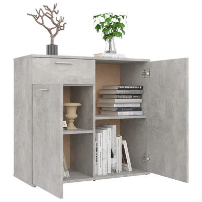 Senkki betoninharmaa 80x36x75 cm tekninen puu
