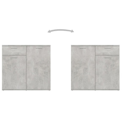 Senkki betoninharmaa 80x36x75 cm tekninen puu