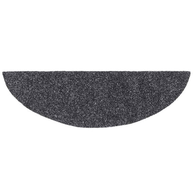 Itsekiinnittyvät porrasmatot 10 kpl tummanharmaa 56x17x3 cm