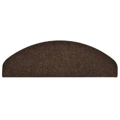 Itsekiinnittyvät porrasmatot 5 kpl ruskea 65x21x4cm neulahuopa