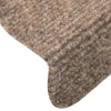 Itsekiinnittyvät porrasmatot 10 kpl kerma 65x21x4 cm neulahuopa