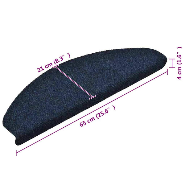 Porrasmatot itseliimautuvat 5 kpl 65x21x4 cm tummansininen puolipyöreä suuri