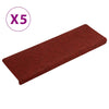 Porrasmatot 5 kpl viininpunainen 65x21x4 cm neulahuopa