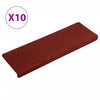 Porrasmatot 10 kpl viininpunainen 65x21x4 cm neulahuopa