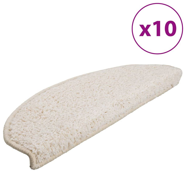 Porrasmatot 10 kpl 65x21x4 cm valkoinen puolipyöreä suuri