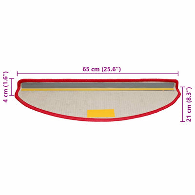 Porrasmatot 10 kpl 65x21x4 cm punainen