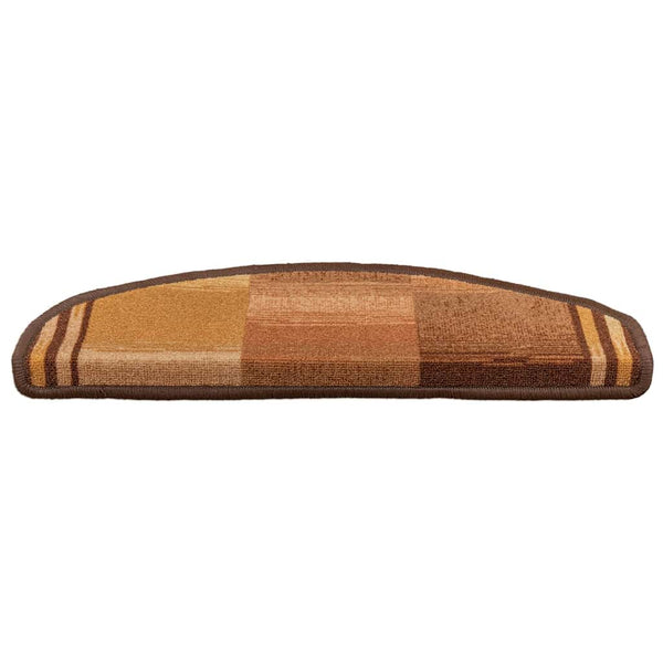 Itsekiinnittyvät porrasmatot 10 kpl 65x21x4 cm ruskea