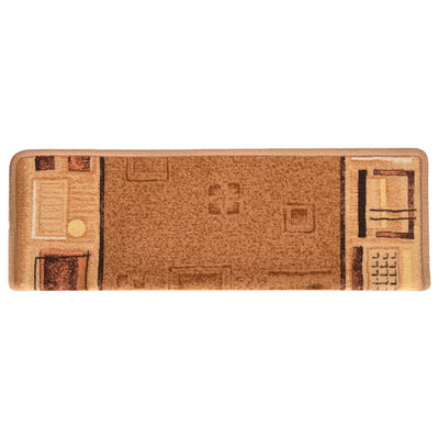 Itsekiinnittyvät porrasmatot 5 kpl 65x21x4 cm beige
