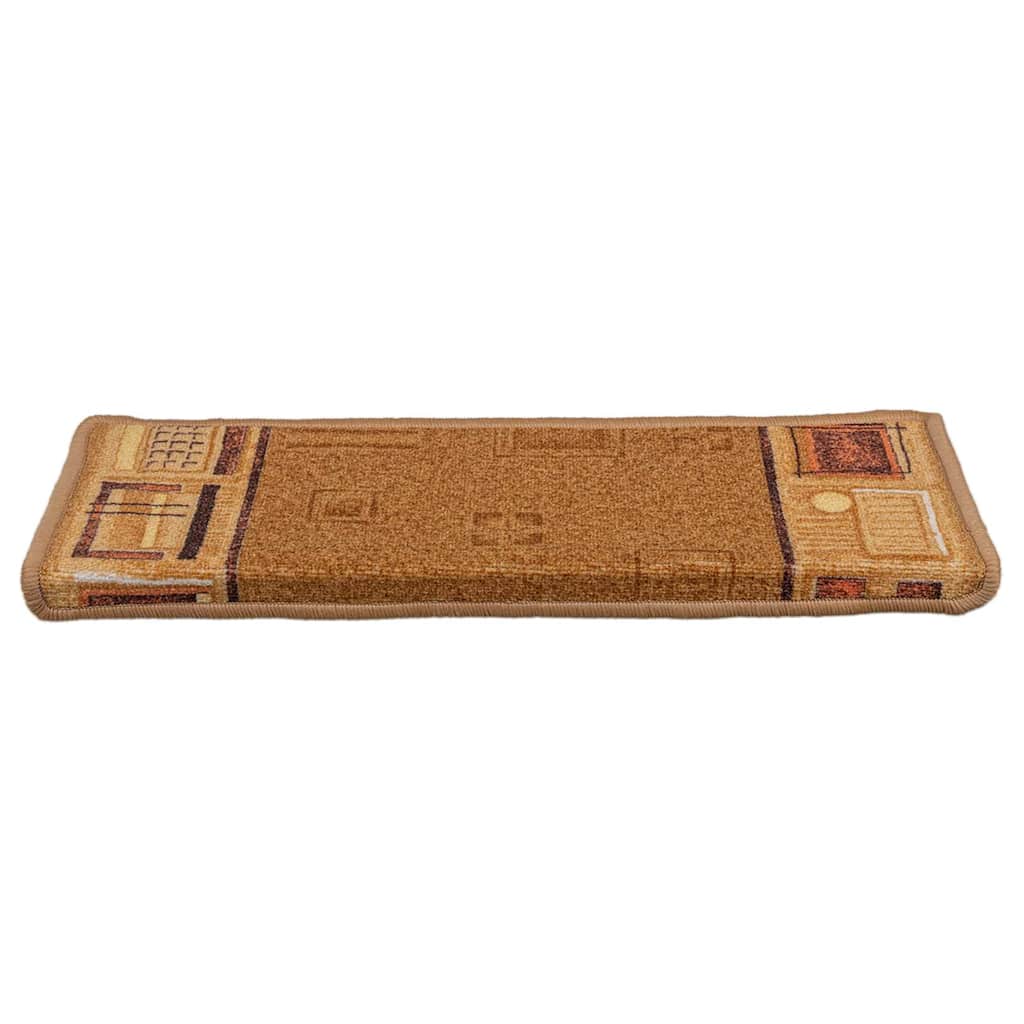 Beige itsekiinnittyvät porrasmatot Tudosiu 65x21x4cm (10 kpl)