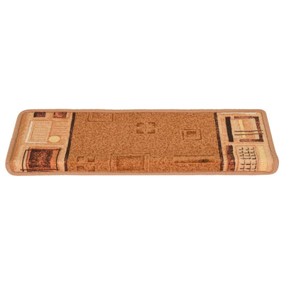 Itsekiinnittyvät porrasmatot 10 kpl 65x21x4 cm beige