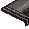 Itsekiinnittyvät porrasmatot 5 kpl 65x21x4 cm musta ja harmaa