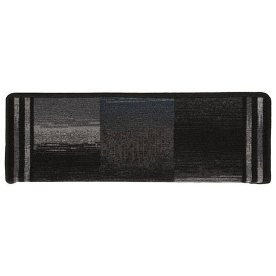 Itsekiinnittyvät porrasmatot 10 kpl 65x21x4 cm musta ja harmaa