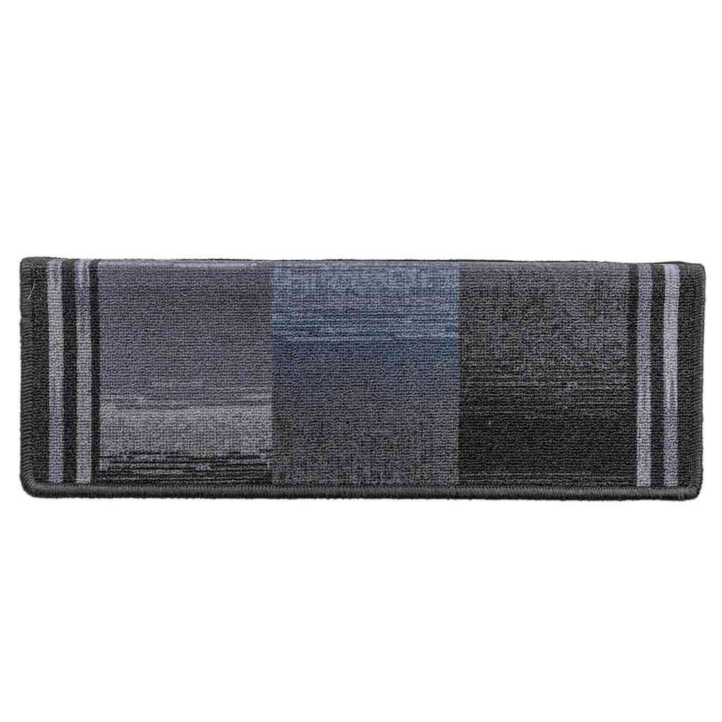 Musta ja harmaa itsekiinnittyvät porrasmatot Tudosiu 65x21x4cm (10 kpl)
