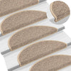 Itsekiinnittyvät porrasmatot sisaltyyli 15 kpl 56x17x3 cm beige