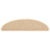 Itsekiinnittyvät porrasmatot sisaltyyli 15 kpl 56x17x3 cm beige