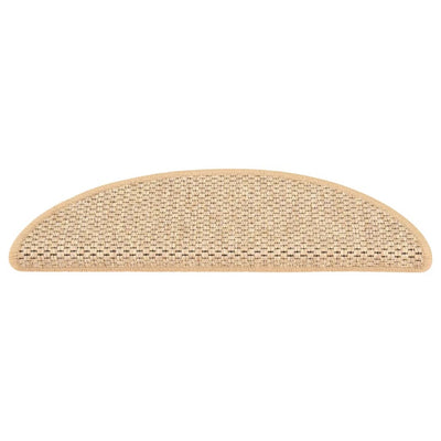 Itsekiinnittyvät porrasmatot sisaltyyli 15 kpl 56x17x3 cm beige