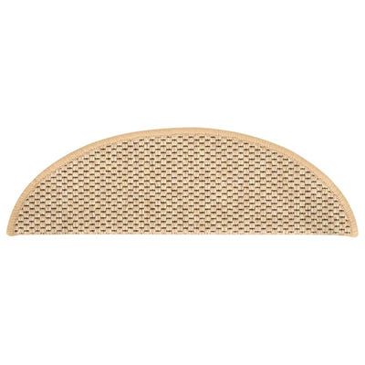 Itsekiinnittyvät porrasmatot sisaltyyli 15 kpl 56x17x3 cm beige