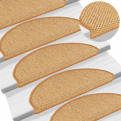 Oranssi itsekiinnittyvät porrasmatot sisaltyyli Melitica 65x21x4cm (15kpl)