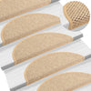 Itsekiinnittyvät porrasmatot sisaltyyli 15 kpl 65x21x4 cm beige