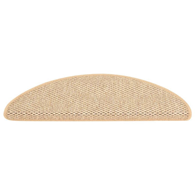Itsekiinnittyvät porrasmatot sisaltyyli 15 kpl 65x21x4 cm beige
